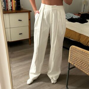 NWOT Staud White Cotton Dress Pants